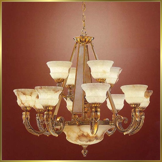 Alabaster Chandeliers Model: CM-8791-12BC